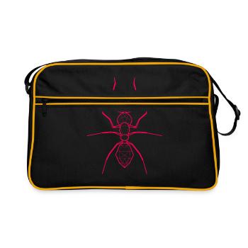 Fourmi géométrique - Sac Retro - noir/or - Devant