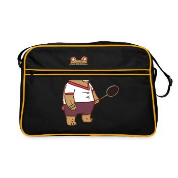Ours Speedminton - Sac Retro - noir/or - Devant