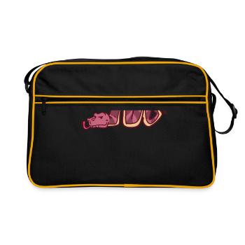 Python - Retro Tasche - Schwarz/Gold - Vorne