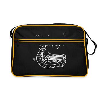 Python - Retro Tasche - Schwarz/Gold - Vorne