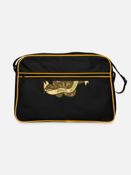 python - Sac Retro - noir/or - Devant