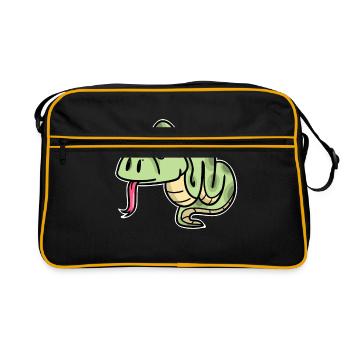 Python - Retro Tasche - Schwarz/Gold - Vorne