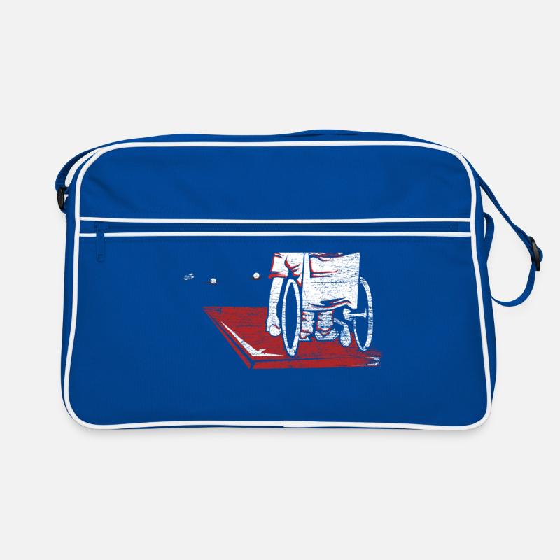 Boccia Rollstuhl Athlet Retro Tasche