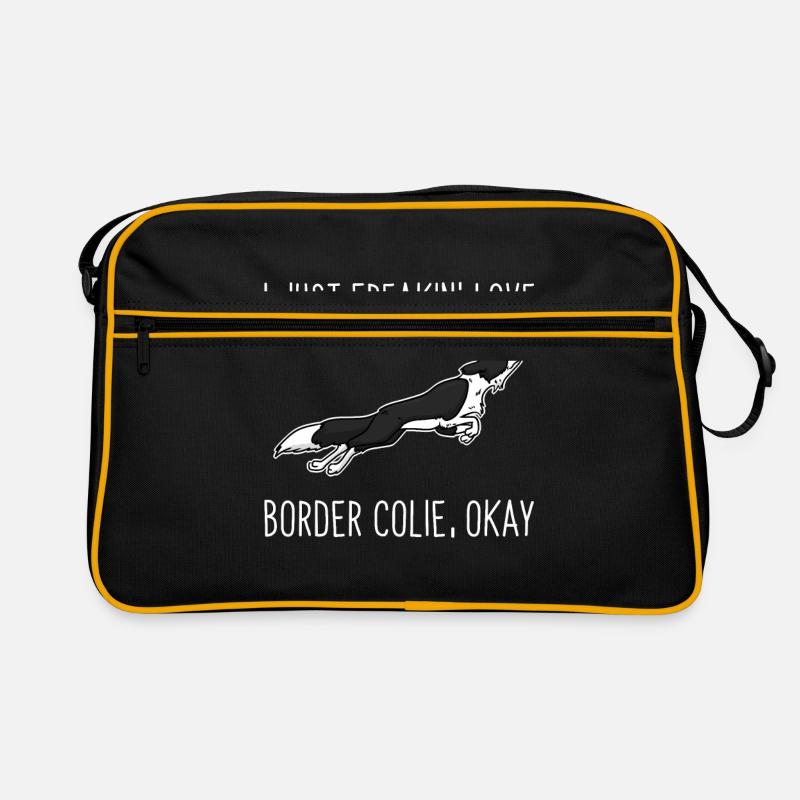 Border Collie Retro Tasche