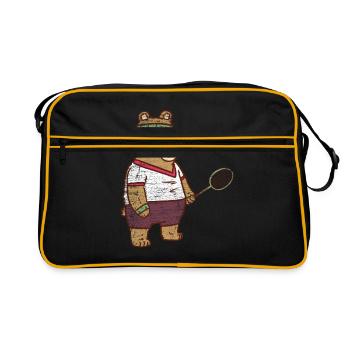 Cadeau ours Speedminton - Sac Retro - noir/or - Devant