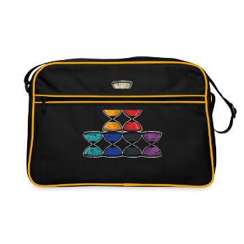 Diabolo Geschenk - Retro Tasche - Schwarz/Gold - Vorne