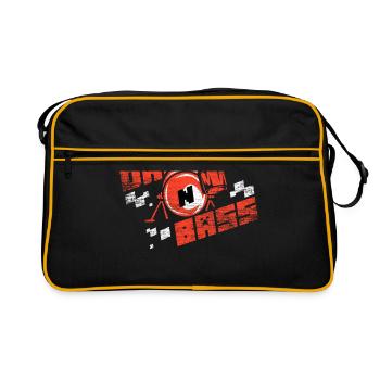Cadeau de musicien Drum n Bass - Sac Retro - noir/or - Devant