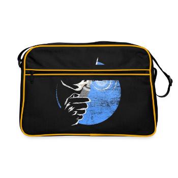 Halz-nasen-ohen-arzt - Retro Tasche - Schwarz/Gold - Vorne