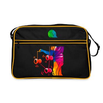 Diabolo - Retro Tasche - Schwarz/Gold - Vorne