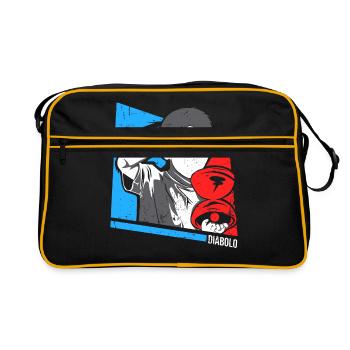 Diabolo - Retro Tasche - Schwarz/Gold - Vorne