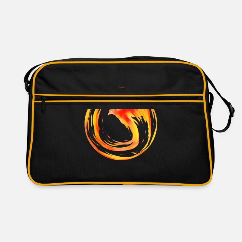 FIRE CIRCLE - Burning phoenix fire circle Retro Bag