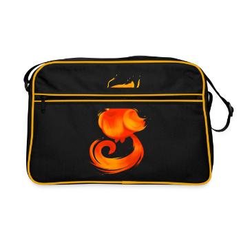 COOL PHOENIX - Little Phoenix With Blue Eyes - Retro Bag - black/gold - Front