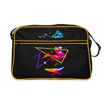 Polygone de trampoline - Sac Retro - noir/or - Devant