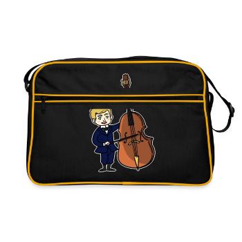 Contrebasse enfant - Sac Retro - noir/or - Devant