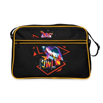 Polygone Hibou - Sac Retro - noir/or - Devant