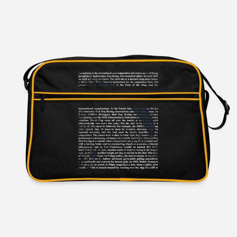 Kitesurfen Segeln Geschenk - Retro Tasche - Schwarz/Gold