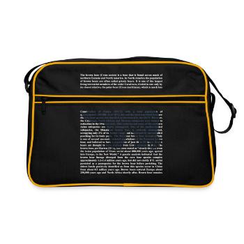 brown bear - Retro Bag - black/gold - Front