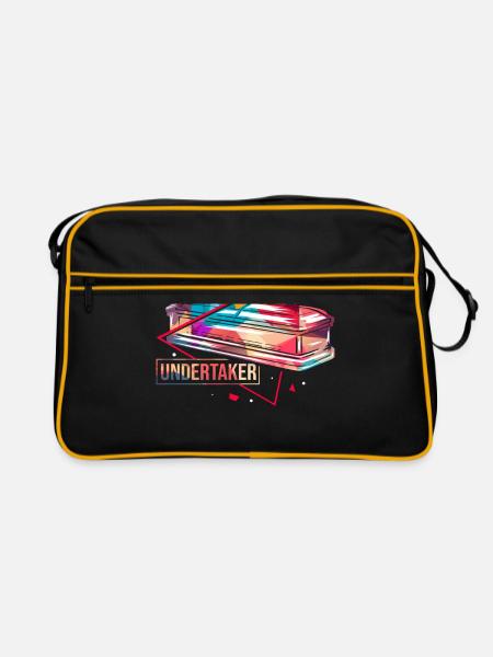 Bestatter Polygon - Retro Tasche - Schwarz/Gold - Vorne