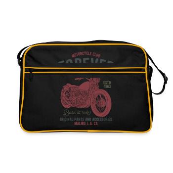 Cadeau de motard moto motard - Sac Retro - noir/or - Devant