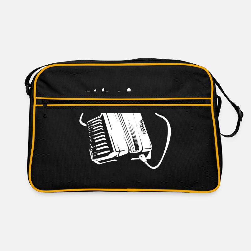 Akkordeon - Retro Tasche - Schwarz/Gold
