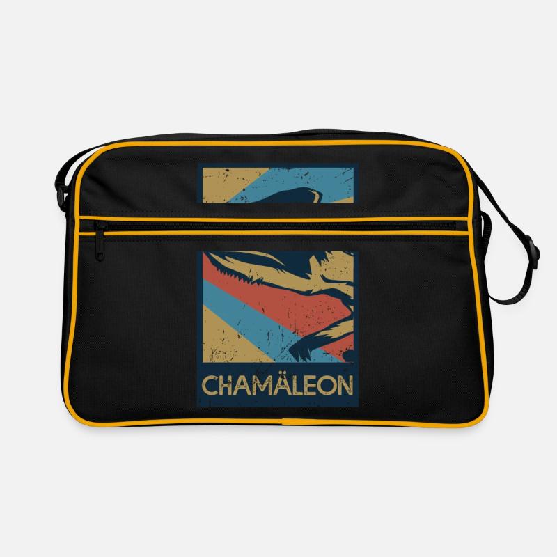 Chamäleon Geschenk Retro Tasche