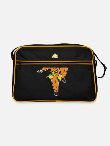 Qigong Monk - Retro Bag - black/gold - Front