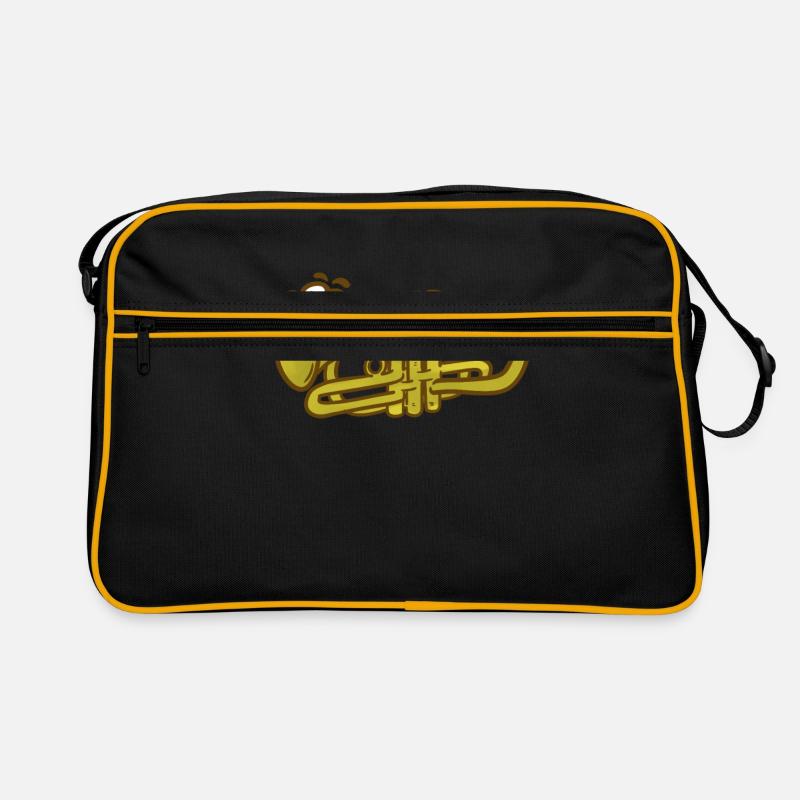 Kornett - Retro Tasche - Schwarz/Gold