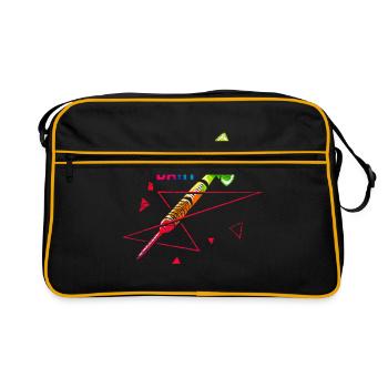 Cadeau polygone fléchettes - Sac Retro - noir/or - Devant