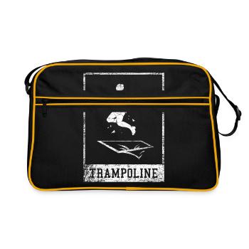 Trampolin - Retro Tasche - Schwarz/Gold - Vorne