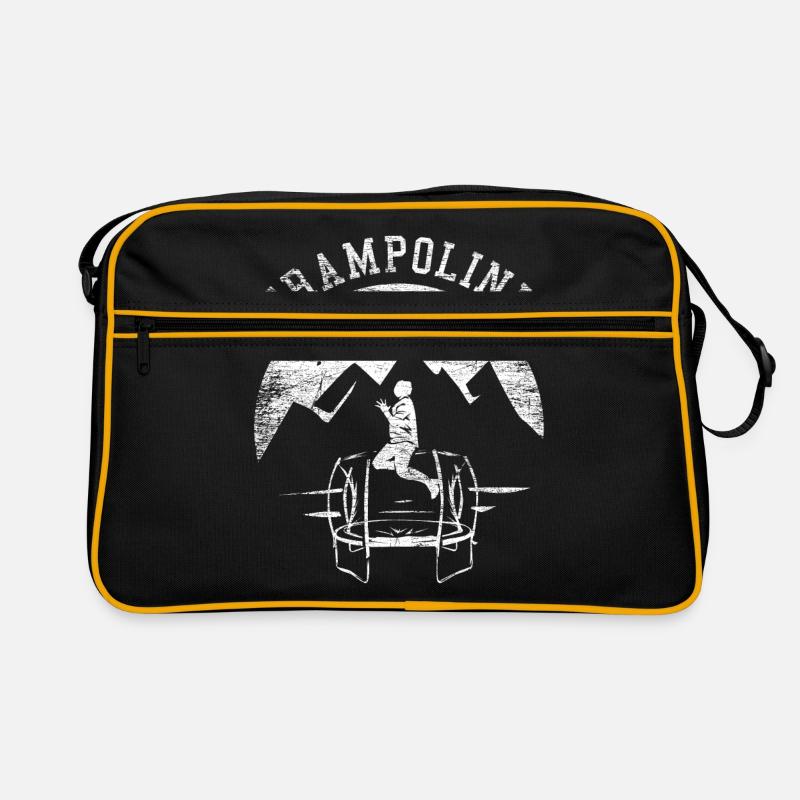 Trampolin Geschenk - Retro Tasche - Schwarz/Gold