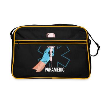 Emergency medic paramedic gift - Retro Bag - black/gold - Front