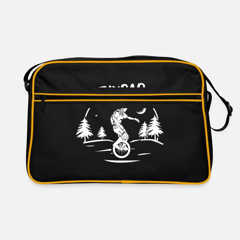 Einrad - Retro Tasche - Schwarz/Gold