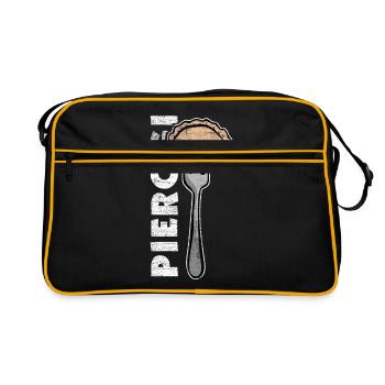 Cadeau pierogi - Sac Retro - noir/or - Devant