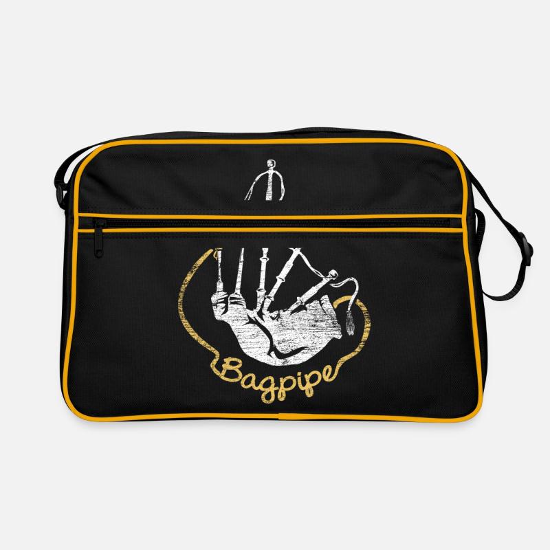 Dudelsack - Retro Tasche - Schwarz/Gold