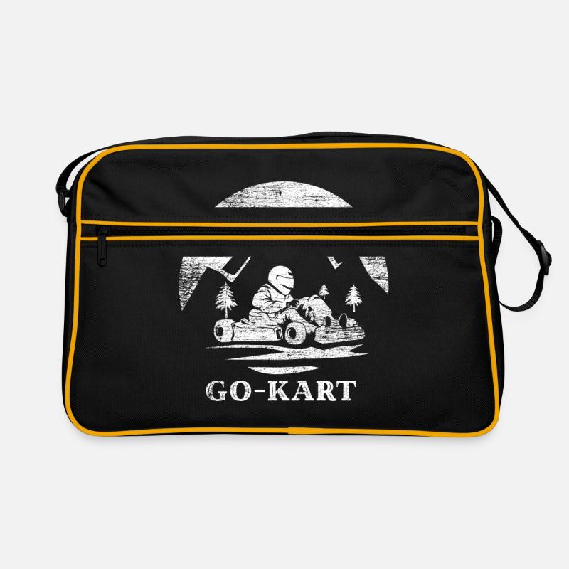 GoKart - Retro Tasche - Schwarz/Gold