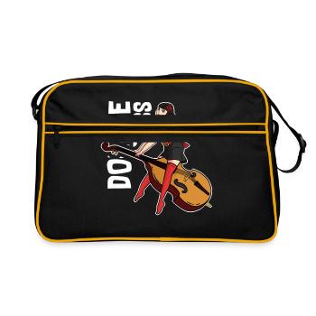 Fille de contrebasse - Sac Retro - noir/or - Devant