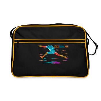 Fechten Polygon - Retro Tasche - Schwarz/Gold - Vorne