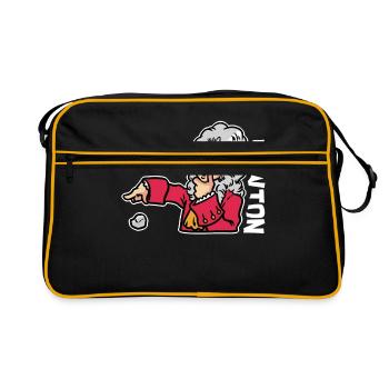 Isaac Newton - Retro Tasche - Schwarz/Gold - Vorne