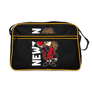 Isaac Newton - Retro Tasche - Schwarz/Gold - Vorne