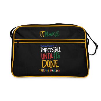 Nelson Mandela - Retro Bag - black/gold - Front