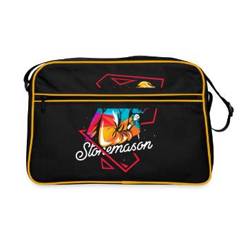 Polygone de tailleur de pierre - Sac Retro - noir/or - Devant