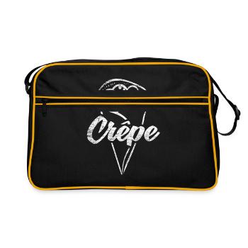Crêpe Geschenk - Retro Tasche - Schwarz/Gold - Vorne