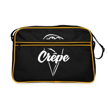 Crêpe - Retro Tasche - Schwarz/Gold - Vorne