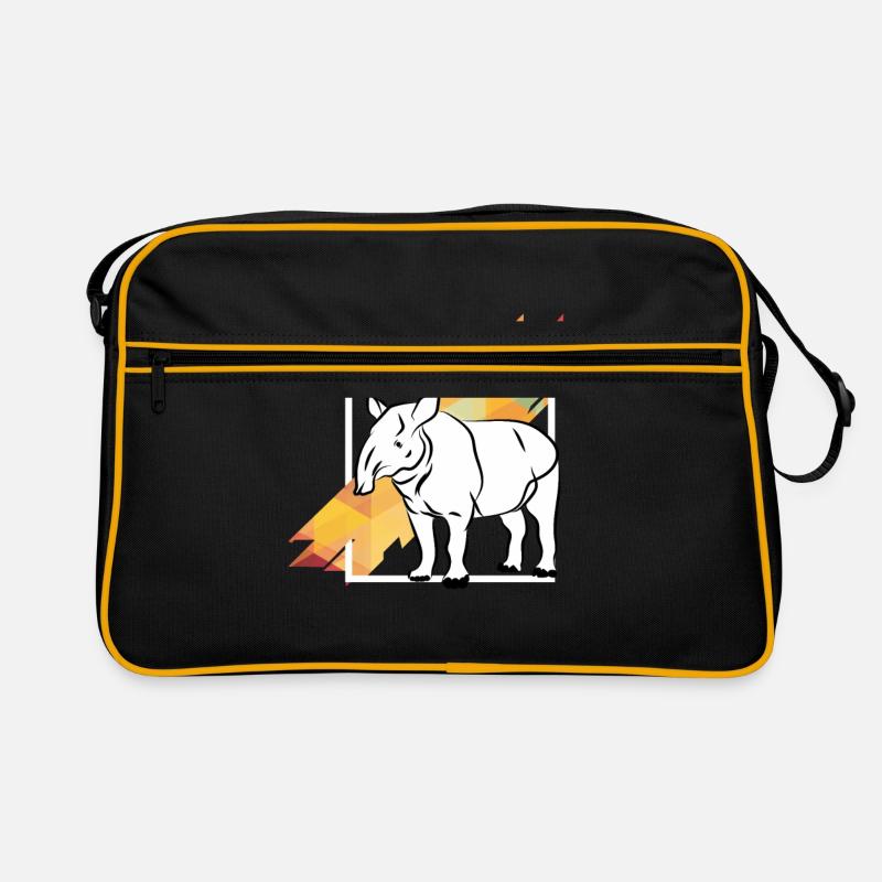 Tapir - Retro Tasche - Schwarz/Gold