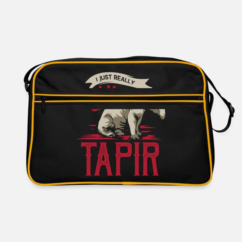 Tapire - Retro Tasche - Schwarz/Gold