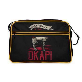 Okapi gift - Retro Bag - black/gold - Front