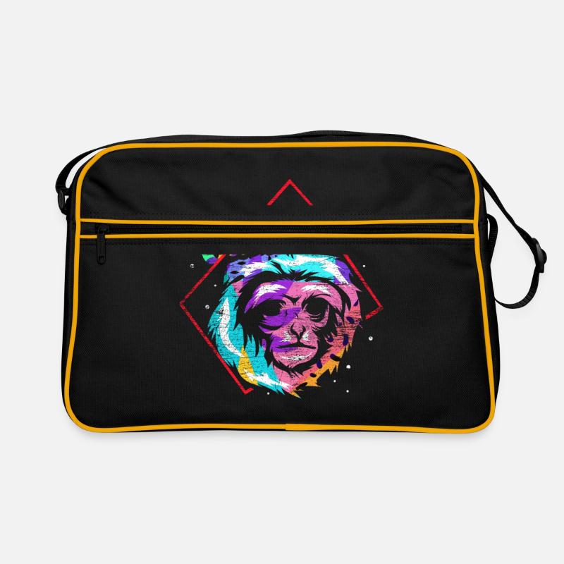 Gibbon Geschenk Retro Tasche