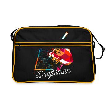 Polygone de dessinateur - Sac Retro - noir/or - Devant