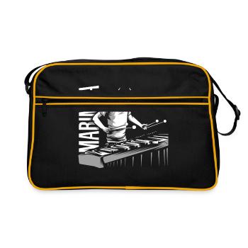 Marimba - Retro Tasche - Schwarz/Gold - Vorne