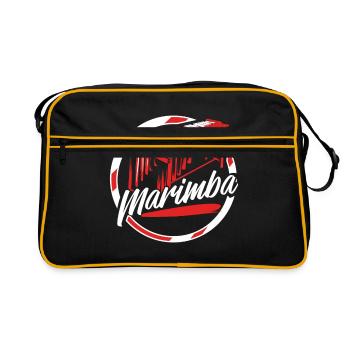 Marimba - Retro Tasche - Schwarz/Gold - Vorne